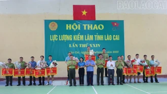 Gần 150 vận động viên tham gia Hội thao lực lượng Kiểm lâm tỉnh Lào Cai lần thứ XXIV