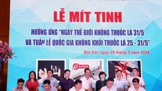 Mít tinh hưởng ứng Ngày Thế giới không thuốc lá (31/5)