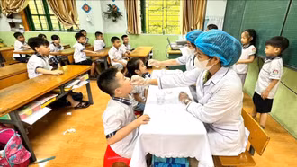 Triển khai hoạt động tẩy giun cho học sinh tiểu học