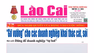 Báo Lào Cai Thường kỳ số 4007 ra ngày 9/8/2023