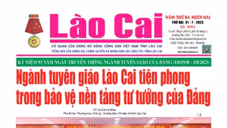 Báo Lào Cai thường kỳ số 4003 ra ngày 31/7/2023