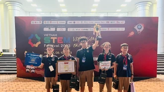 Học sinh thành phố Lào Cai giành Cúp vô địch Cuộc thi Vietnam STEM Robotics Championship 2023