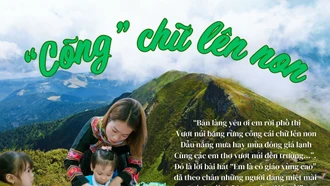 "Cõng" chữ lên non