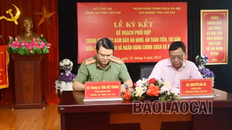 Công an tỉnh và Ngân hàng Chính sách xã hội tỉnh ký kết công tác bảo đảm an ninh, an toàn tiền, tài sản