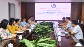 Bảo tàng Báo chí Việt Nam làm việc với Hội Nhà báo tỉnh Lào Cai