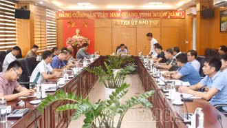 Phó Chủ tịch UBND tỉnh Nguyễn Trọng Hài kiểm tra tiến độ dự án đầu tư xây dựng cơ bản tại huyện Bảo Yên