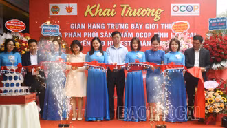 Khai trương gian hàng trưng bày sản phẩm yến sào Khánh Hòa và sản phẩm OCOP tỉnh Lào Cai tại Bảo Thắng