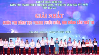 Trao giải Cuộc thi sáng tạo thanh thiếu niên, nhi đồng và Hội thi sáng tạo kỹ thuật năm 2023