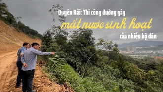 Duyên Hải: Thi công đường gây mất nước sinh hoạt của nhiều hộ dân