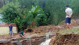 Mưa lũ gây nhiều thiệt hại ở xã Nghĩa Đô (Bảo Yên)