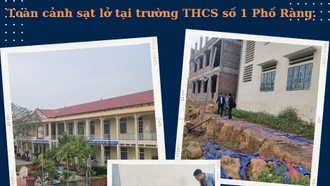 Phản hồi về công tác khắc phục sạt lở tại trường THCS số 1 Phố Ràng