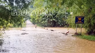 Mưa lớn gây ngập úng cục bộ tại nhiều địa phương trong tỉnh