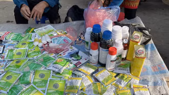 Thu giữ nhiều loại thuốc bảo vệ thực vật không rõ nguồn gốc tại chợ phiên Bắc Hà và Cốc Ly