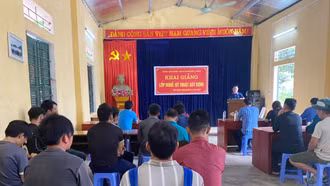 Khai giảng 3 lớp dạy nghề cho lao động nông thôn thị trấn Nông trường Phong Hải