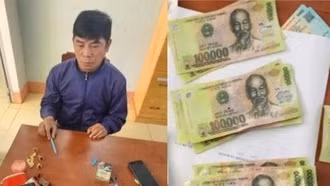 Mua tiền giả trên mạng rồi đưa ra tiêu thụ, cặp nam nữ bị bắt