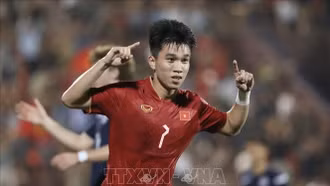 Thắng đậm U23 Guam 6 - 0, U23 Việt Nam tạm dẫn đầu bảng C