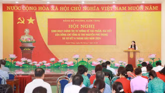 Hơn 200 đại biểu tham dự sinh hoạt chính trị tư tưởng về các tác phẩm của Tổng Bí thư