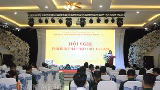 Nhiều nội dung được phổ biến tại hội nghị phổ biến pháp luật đợt II/2024