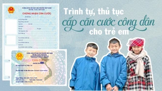 [Infographic] Trình tự, thủ tục cấp căn cước công dân cho trẻ em