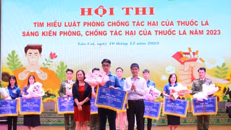 Đoàn Trường THPT Chuyên Lào Cai giành giải Nhất Hội thi tìm hiểu Luật Phòng, chống tác hại của thuốc lá năm 2023