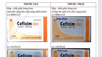 Thông báo về mẫu thuốc Cefixim 200 giả