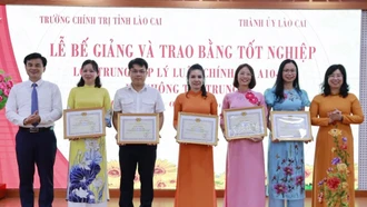 Bế giảng lớp trung cấp lý luận chính trị tại thành phố Lào Cai