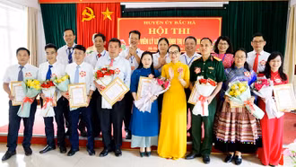 Bắc Hà: 9 thí sinh tham gia Hội thi giảng viên lý luận chính trị giỏi năm 2024