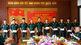 Bộ Chỉ huy Quân sự tỉnh gặp mặt các đồng chí thương binh, con thương binh-liệt sĩ đang tại ngũ