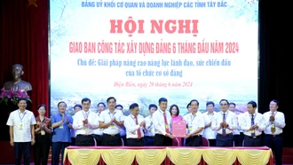 Giao ban Đảng ủy Khối các tỉnh Tây Bắc 6 tháng đầu năm 2024