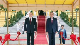 Chủ tịch nước Tô Lâm chủ trì lễ đón chính thức Tổng thống Liên bang Nga Vladimir Putin