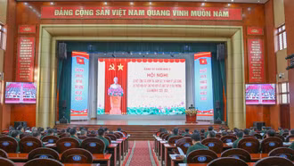 Phó Bí thư Tỉnh ủy Hoàng Giang dự hội nghị sơ kết công tác kiểm tra, giám sát, thi hành kỷ luật đảng của Đảng ủy Quân khu 2