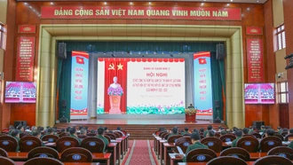 Phó Bí thư Tỉnh ủy Hoàng Giang dự hội nghị sơ kết công tác kiểm tra, giám sát, thi hành kỷ luật đảng của Đảng ủy Quân khu 2