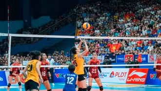 Tuyển bóng chuyền nữ Việt Nam giành ngôi Á quân chặng 1 giải SEA V.League