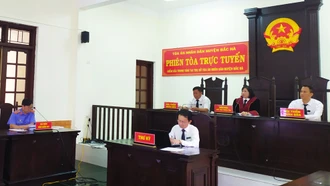 Tòa án nhân dân huyện Bắc Hà mở phiên tòa xét xử trực tuyến