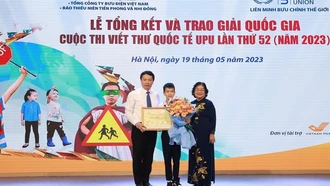 Học sinh lớp 6 đạt giải Nhất quốc gia viết thư UPU lần thứ 52 (2023)