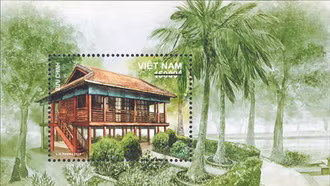 Phát hành đặc biệt bộ tem bưu chính về nhà sàn Bác Hồ