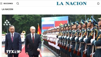 Truyền thông Argentina đưa tin đậm nét về chuyến thăm của ông Putin đến Việt Nam