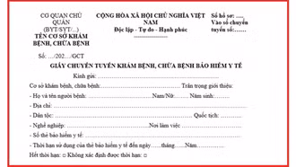 Quy định giấy chuyển tuyến bảo hiểm y tế từ ngày 3/12/2023
