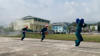 Mường Khương và Bảo Yên tổ chức Hội thi nghiệp vụ chữa cháy tổ liên gia năm 2023