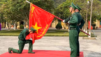 Bộ Chỉ huy Bộ đội Biên phòng tỉnh tổ chức Lễ tuyên thệ cho chiến sĩ mới