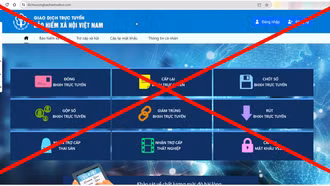 Xuất hiện trang web giả mạo Cổng dịch vụ công Bảo hiểm xã hội Việt Nam
