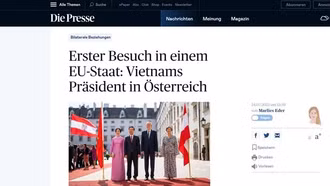 Truyền thông Áo đưa tin đậm nét về chuyến thăm của Chủ tịch nước