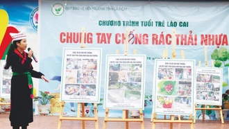 10 điểm trường học triển khai Chương trình 'Tuổi trẻ Lào Cai chung tay chống rác thải nhựa' năm 2023