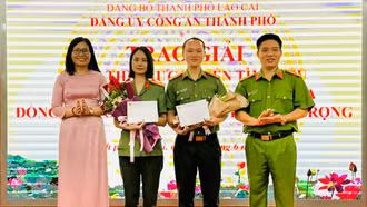 Công an thành phố tổ chức sinh hoạt chính trị, tư tưởng về nội dung bài viết, tác phẩm của Tổng Bí thư Nguyễn Phú Trọng