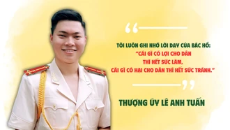 Thượng úy công an làm theo lời Bác