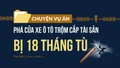Phá cửa xe ô tô trộm cắp tài sản bị 18 tháng tù