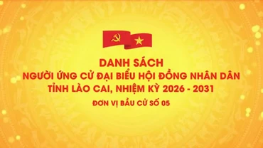 Danh sách chính thức những người ứng cử đại biểu HĐND tỉnh Lào Cai, nhiệm kỳ 2026 - 2031 (đơn vị bầu cử số 5)