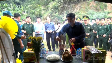 Bộ Chỉ huy Quân sự tỉnh Lào Cai bàn giao hài cốt liệt sĩ tại xã Chiềng Ken