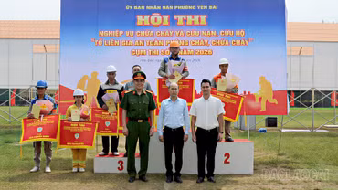 Phường Yên Bái đoạt giải Nhất Hội thi nghiệp vụ phòng cháy, chữa cháy và cứu nạn, cứu hộ cụm thi số 1