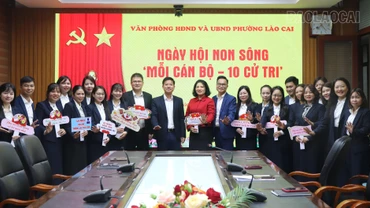 Phường Lào Cai đồng loạt ra quân tuyên truyền về công tác bầu cử